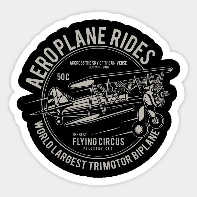 AEROPLANE RIDES Sticker by BlackSideDesign